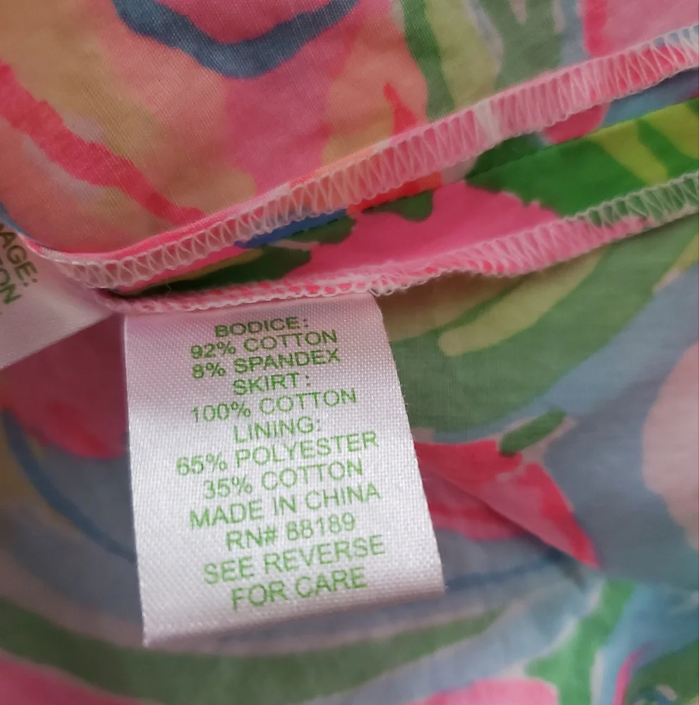 LILLY PULITZER Girls MULTI-COLOR DRESS WITH RUFFLE SIZE XL